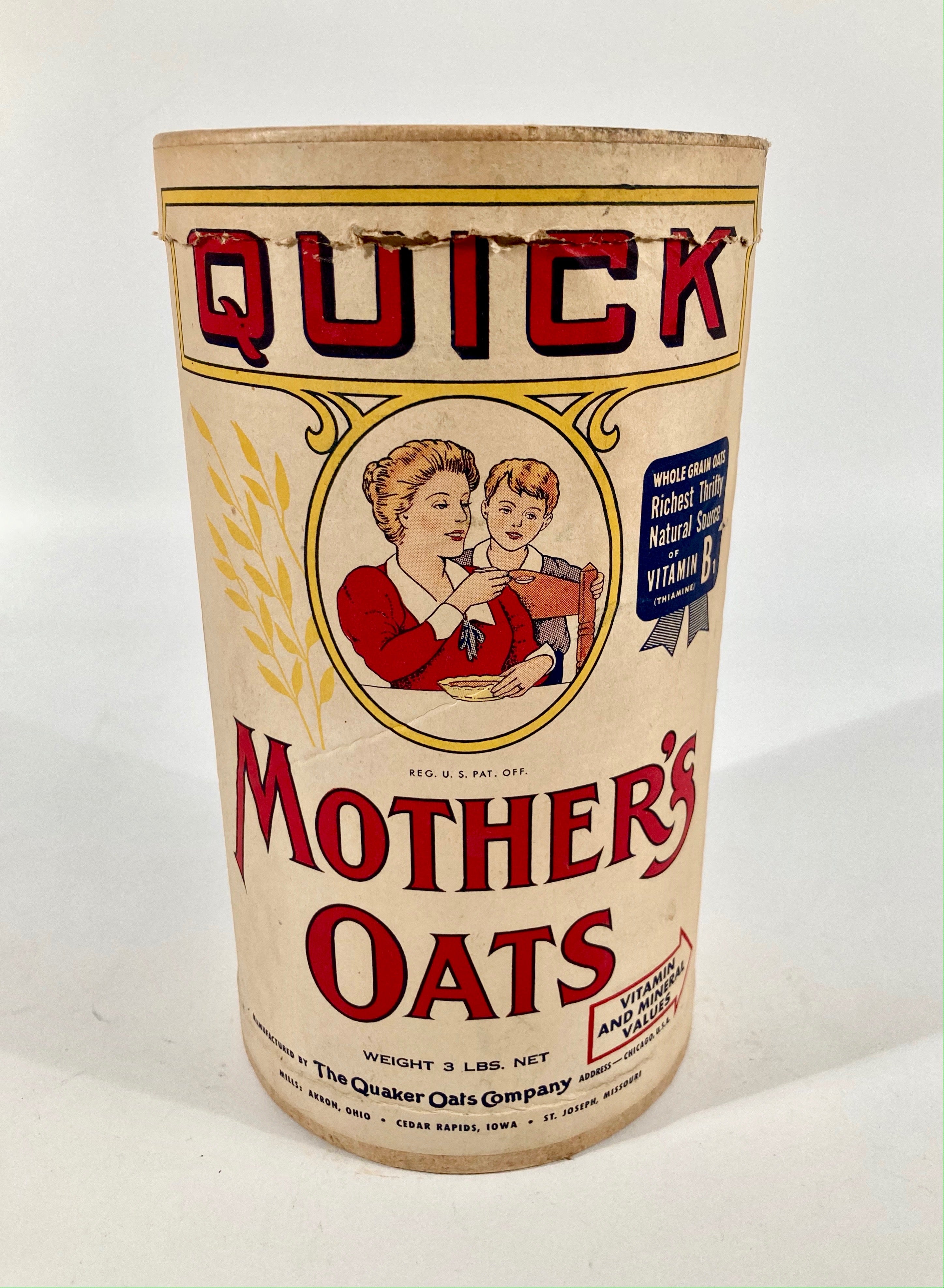 Large Vintage Cardboard Quaker Old Fashioned Oats Container/collectible  Oatmeal Cardboard Container 