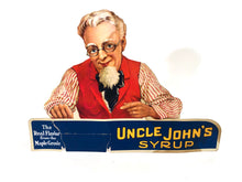 Load image into Gallery viewer, Antique UNCLE JOHN&#39;S MAPLE SYRUP Die-cut Store Display, Advertising