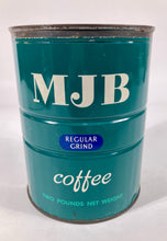 Load image into Gallery viewer, Vintage MJB Regular Grind Coffee Tin Canister, Empty