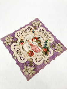Antique 1910's Layered Paper VALENTINES Card, Art Nouveau Inside || "A Token of Love"