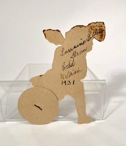 Antique MECHANICAL 1920's-1930's VALENTINE, Girl with Umbrella and Heart || "To My Sweetheart"