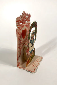 Antique Pop-Out Diorama 1920's VALENTINE Card || "I Continue True"