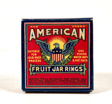 Load image into Gallery viewer, Antique American One Dozen Fruit Jar Canning Rings in Original Box, Eagle