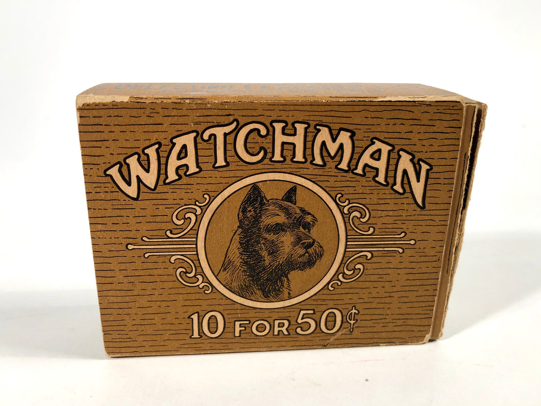 Antique WATCHMAN Cigar Package, Scottie Dog || EMPTY