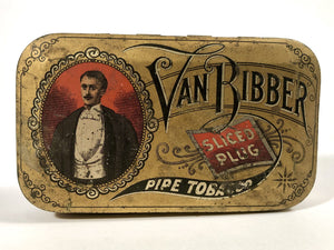 Antique VAN BIBBER Pipe Tobacco Tin, Mild || EMPTY
