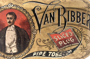 Antique VAN BIBBER Pipe Tobacco Tin, Mild || EMPTY