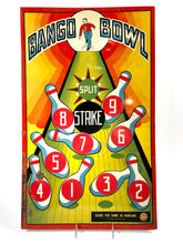 Load image into Gallery viewer, Antique Children&#39;s BANGO BOWL Game Board, Metal Sign