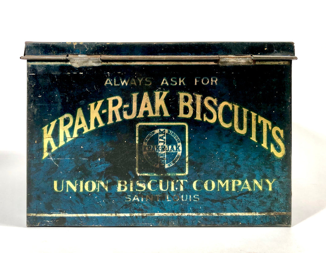 Antique Fine KRAK-R-JAK BISCUIT Tin Box || Union Biscuit Company