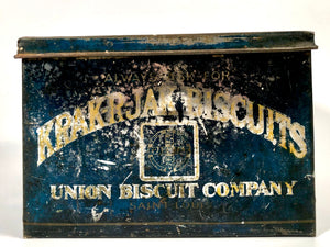 Antique Fine KRAK-R-JAK BISCUIT Tin Box || Union Biscuit Company