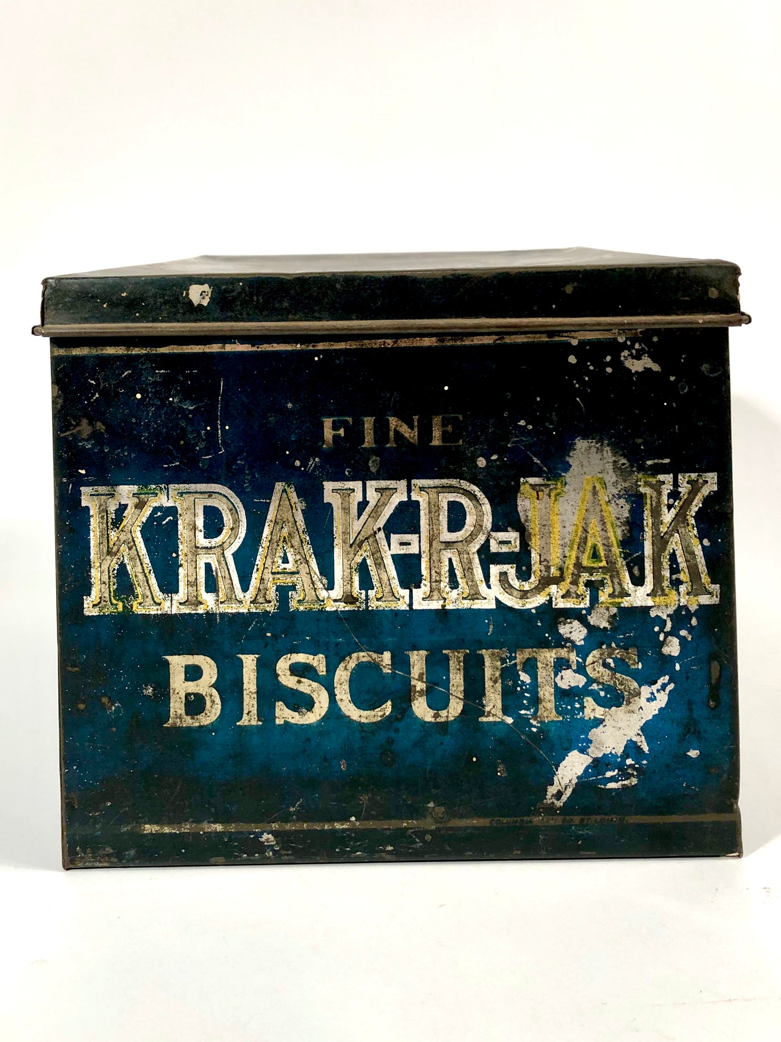 Antique Fine KRAK-R-JAK BISCUIT Tin Box