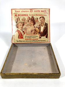 Antique M. HOHNER HARMONICAS Store Display, Advertising Box