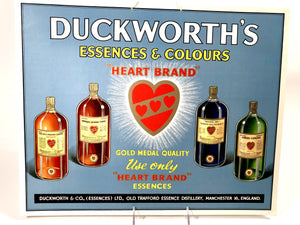 1930's DUCKWORTH'S ESSENCES & COLOURS Store Display Advertising Sign