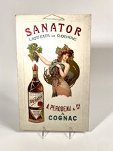 Load image into Gallery viewer, Beautiful Art Nouveau SANATOR LIQUEUR DE COGNAC Store Display, Advertising Sign