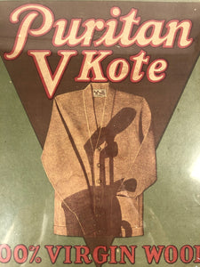1920's PURITAN V KOTE Wool Cardigan, Knit Sweater Box, Vintage Fashion