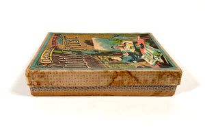 Early 1900s Children's LITTLE ARTIST DRAWING STENCIL ART BOX, Packaging