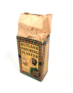 Antique 1930's Rutland PATCHING PLASTER Box, Vintage Home Improvement