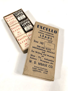 Mid-Century EXCELLO MARKING LEADS For Mechanical Pencils, Twelve Packs
