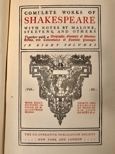 Antique SHAKESPEARE Collected Plays Book || Taming of the Shrew, Winter's Tale, Macbeth, King John, Comedy of Errors - TheBoxSF