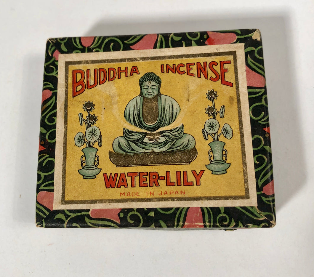 Vintage Buddha Incense Water Lilly Packaging Made in Japan