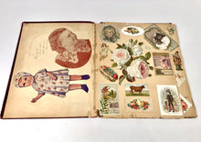 Load image into Gallery viewer, Victorian, Turn of the Century Children&#39;s SCRAP BOOK with Ornate Cover