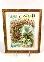 Load image into Gallery viewer, 1898 G.R. Gause &amp; Co. CATALOGUE OF FLOWERS || Framed Magazine