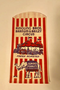 Ringling Bros. Barnum & Bailey JUMBO PEANUTS UNUSED BAG