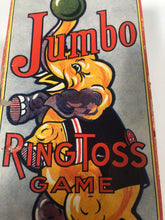 Load image into Gallery viewer, JUMBO the Elephant Vintage RING TOSS GAME, Rosebud Art Co. || Vintage Circus