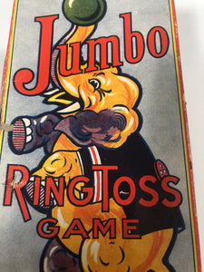 JUMBO the Elephant Vintage RING TOSS GAME, Rosebud Art Co. || Vintage Circus