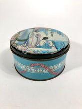 Load image into Gallery viewer, Antique GRECIAN ROSE Perfumed Talcum Powder Tin || Darnee, Powder and Puff