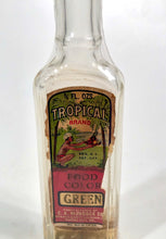 Load image into Gallery viewer, 1920&#39;s Tropical Brand Green Food Coloring Bottle, Container