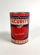 Load image into Gallery viewer, Art Deco Era Bridwell Security Brand Tomatoes Tin Can, Package