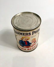 Load image into Gallery viewer, 1930&#39;s Farmers Pride Brand Lima Beans Tin Can, Package