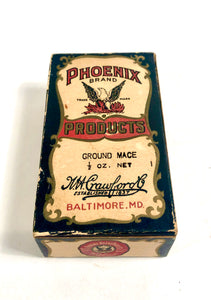 1920's Phoenix Brand Ground Mace Box, Spice Package || Unopened