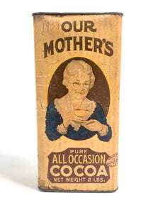 1920's-1930's Our Mother's Pure Cocoa Powder Tin, Hot Chocolate Box