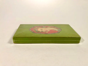 1920's Red Headed Woman Green Clothing Accessory Box, Package