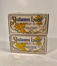 Load image into Gallery viewer, Antique AUTUMN LEAF Creamery Butter Packages || Two Shrink Wrapped Boxes