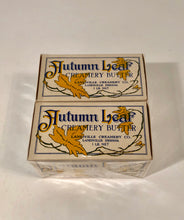 Load image into Gallery viewer, Antique AUTUMN LEAF Creamery Butter Packages || Two Shrink Wrapped Boxes