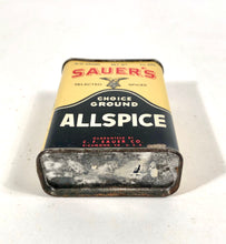 Load image into Gallery viewer, Vintage 1930&#39;s Sauer&#39;s Ground Allspice Spice Tin, Small || Partially Full