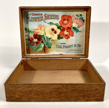 Load image into Gallery viewer, Antique D.M. Ferry, Choice FLOWER SEEDS, Original Seed Packet BOX, Detroit, Gardening