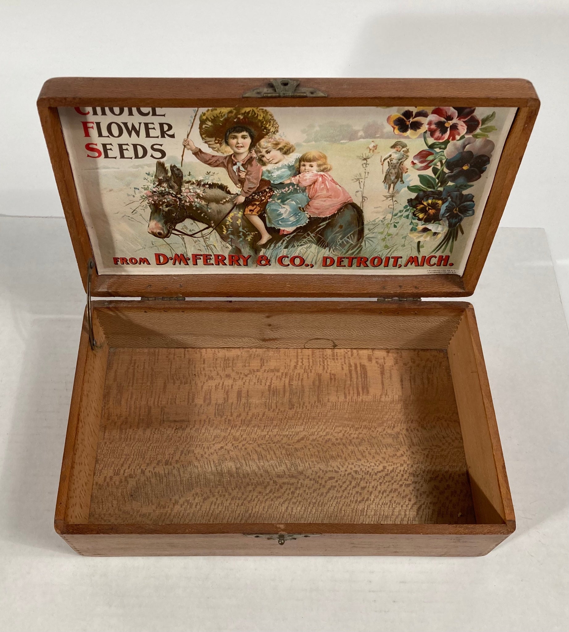 Choice FLOWER SEEDS, Old Vintage SEED BOX, D.M Ferry, Detroit