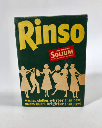 Unused and Unopened 1950's RINSO Box || Lever Brothers Co. NY