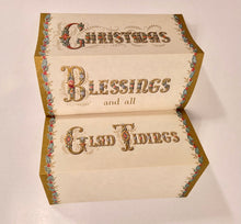 Load image into Gallery viewer, Set of Four Gorgeous Vintage Christmas Cards, Illustrated with Gold Ink, Holiday