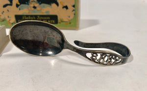 Antique BABY'S SPOON, Community Plate, Silver Spoon in Original Box