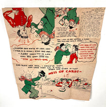 Load image into Gallery viewer, 1930&#39;s Rare HALLMARK Large, Fold Out, Comic Cartoon CHRISTMAS CARD, WC Fields Lookalike