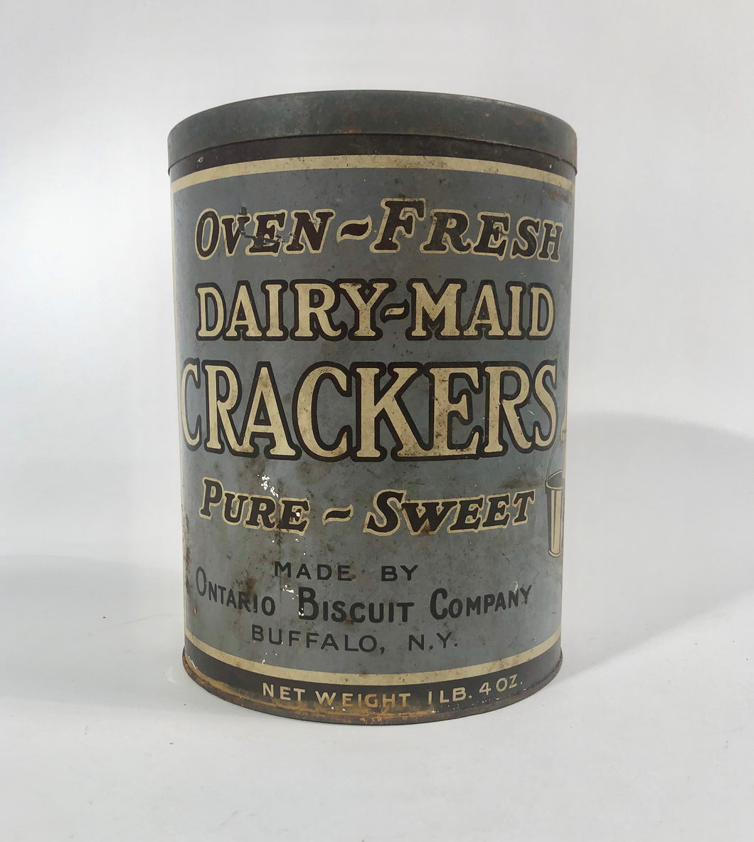 LARGE Oven-Fresh DAIRY-MADE CRACKERS, Pure, Sweet, Ontario Biscuit Co. || Buffalo, N.Y.
