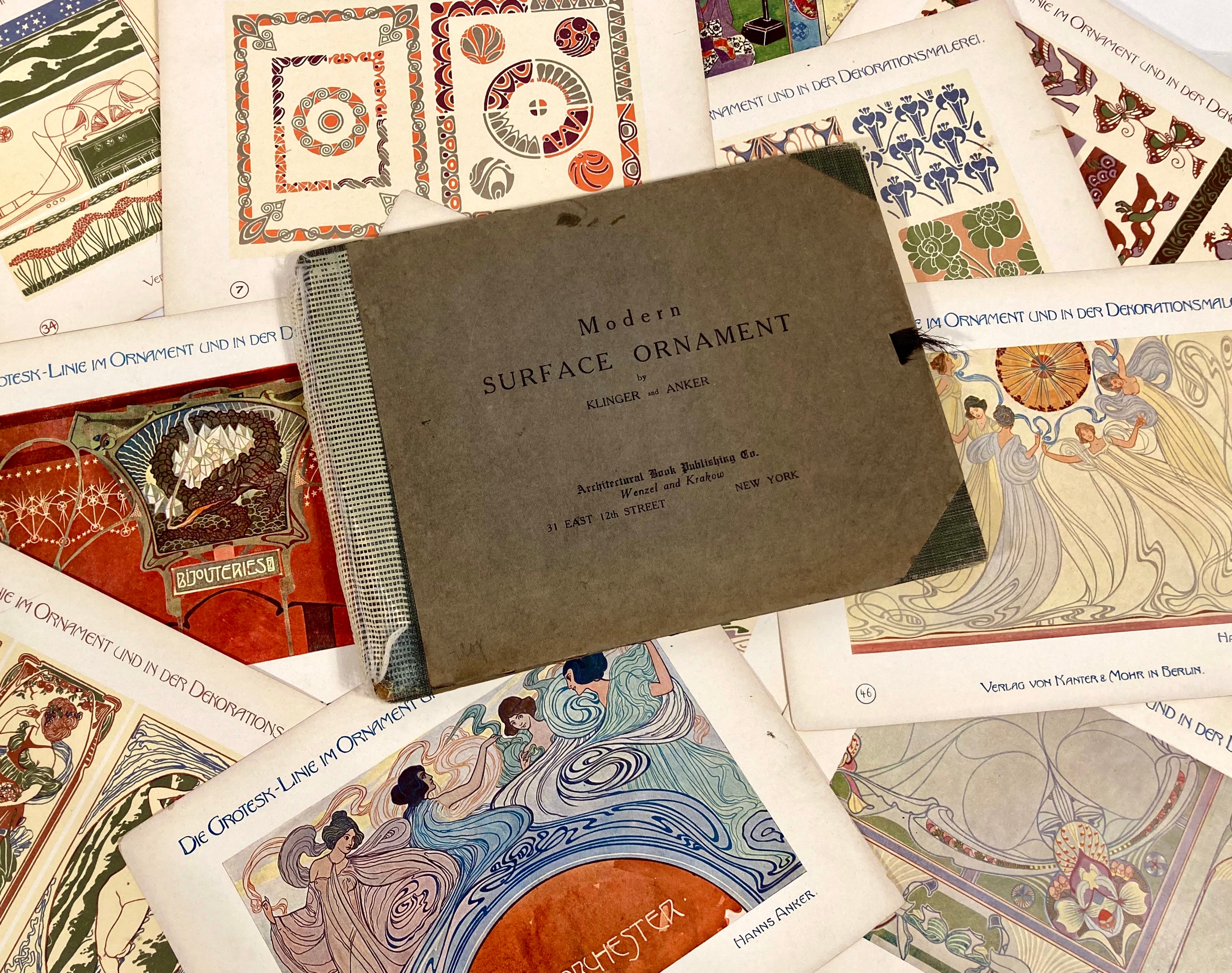 Art Nouveau MODERN SURFACE ORNAMENT Klinger & Anker Design Book