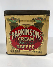Load image into Gallery viewer, PARKINSON&#39;S CREAM CARAMEL TOFFEE Tin || S. Parkinson &amp; Son Doncaster Ltd.