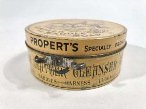 Victorian British PROPERT'S Specially Prepared LEATHER AND SADDLE SOAP Tin