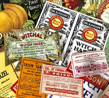 Load image into Gallery viewer, Set of Ten ANTIQUE HALLOWEEN Themed Unused Pharmacy and Poison LABELS