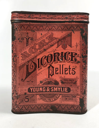 Young & Smylie ACME LICORICE PELLETS 5 lb Tin Cannister || Licorice Drops